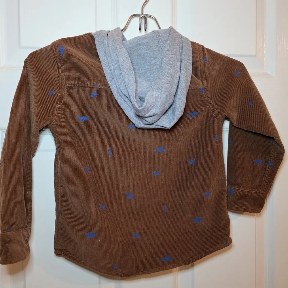 Carter's Toddler Mountain Print Corduroy Button-Front Shacket Sz 5T
